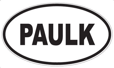 PAULK - Oval Magnet