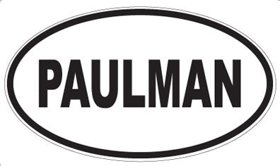 PAULMAN - Oval Sticker