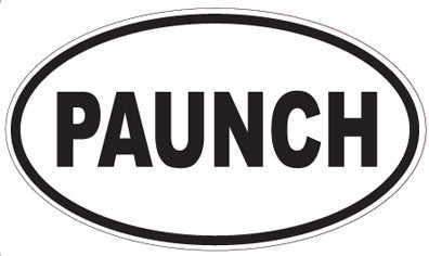 PAUNCH - Oval Sticker