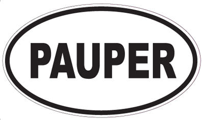PAUPER - Oval Sticker