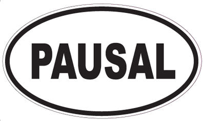 PAUSAL - Oval Sticker