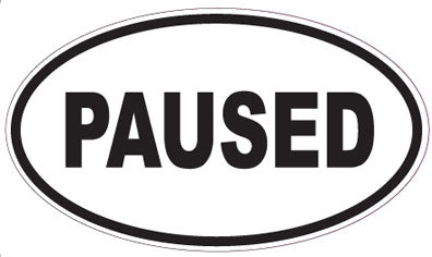 PAUSED - Oval Sticker