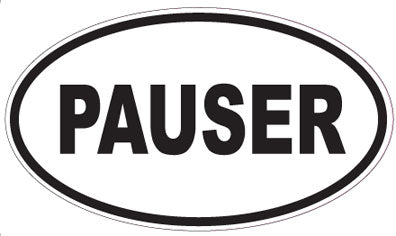 PAUSER - Oval Sticker