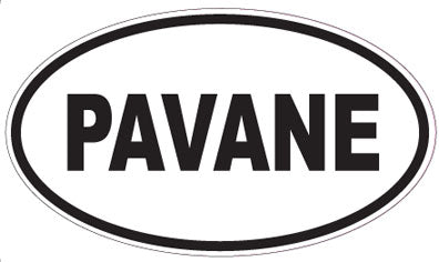 PAVANE - Oval Sticker
