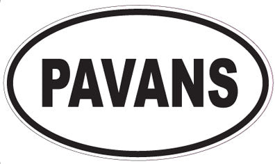 PAVANS - Oval Sticker