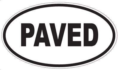 PAVED - Oval Sticker