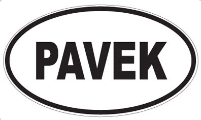 PAVEK - Oval Sticker
