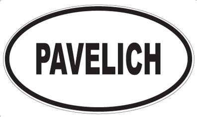 PAVELICH - Oval Magnet