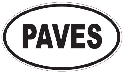 PAVES - Oval Magnet