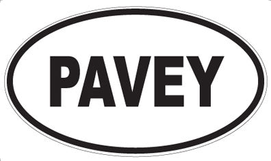 PAVEY - Oval Sticker