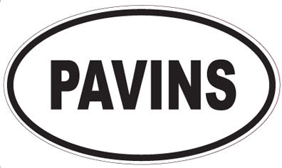 PAVINS - Oval Sticker
