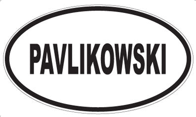 PAVLIKOWSKI - Oval Sticker