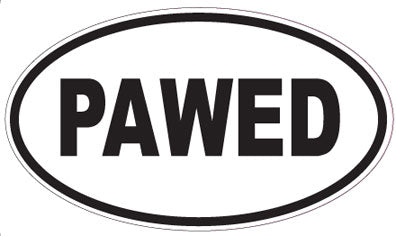 PAWED - Oval Sticker