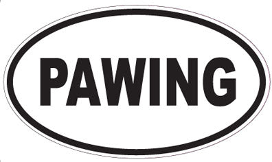 PAWING - Oval Sticker