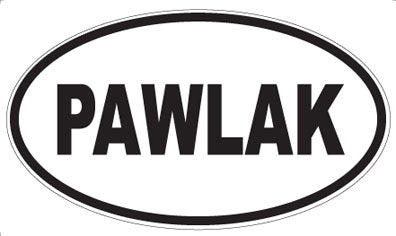 PAWLAK - Oval Magnet
