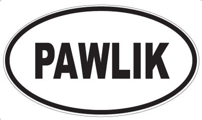 PAWLIK - Oval Magnet