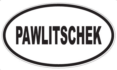 PAWLITSCHEK - Oval Sticker