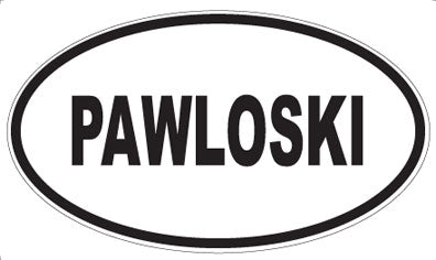 PAWLOSKI - Oval Sticker