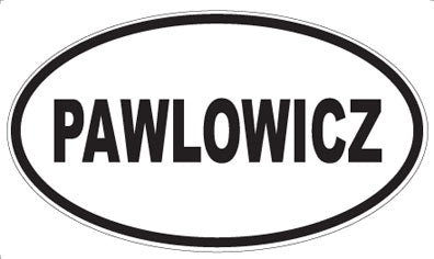 PAWLOWICZ - Oval Sticker