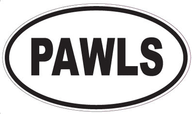 PAWLS - Oval Magnet