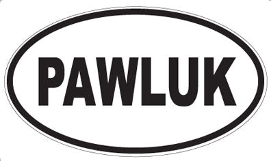 PAWLUK - Oval Sticker