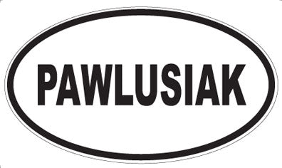 PAWLUSIAK - Oval Sticker
