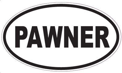 PAWNER - Oval Sticker