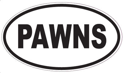 PAWNS - Oval Sticker