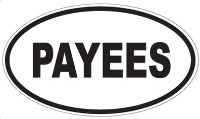 PAYEES - Oval Sticker