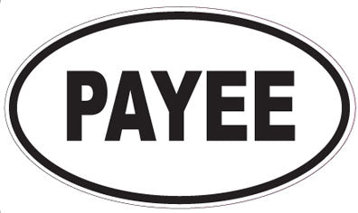 PAYEE - Oval Magnet
