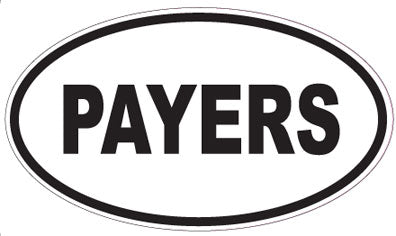 PAYERS - Oval Sticker