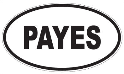 PAYES - Oval Magnet