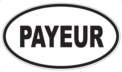 PAYEUR - Oval Sticker
