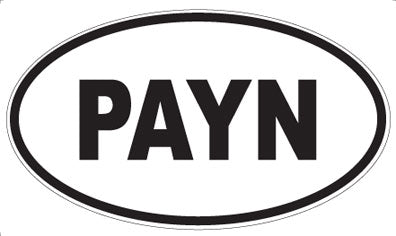 PAYN - Oval Sticker