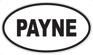 PAYNE - Oval Sticker