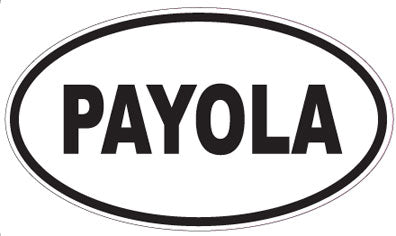 PAYOLA - Oval Sticker