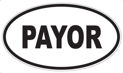 PAYOR - Oval Magnet