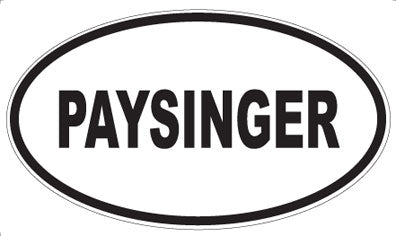 PAYSINGER - Oval Sticker