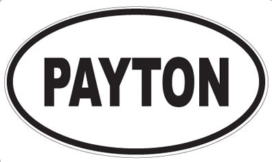 PAYTON - Oval Sticker