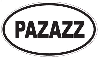 PAZAZZ - Oval Sticker