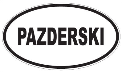 PAZDERSKI - Oval Magnet