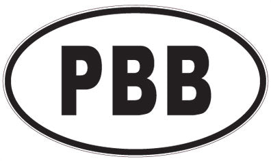 PBB - 3 Letter Initials Oval Sticker