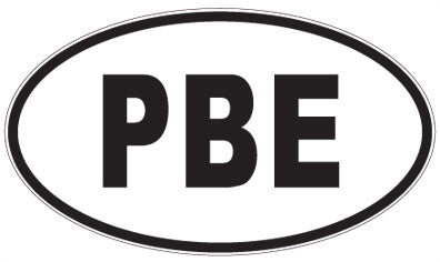PBE - 3 Letter Initials Oval Sticker