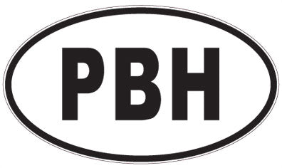 PBH - 3 Letter Initials Oval Sticker
