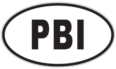 PBI - 3 Letter Initials Oval Sticker