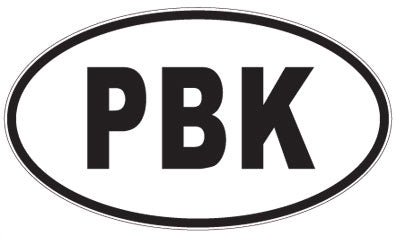 PBK - 3 Letter Initials Oval Sticker