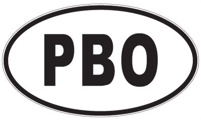 PBO - 3 Letter Initials Oval Sticker