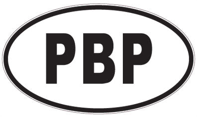 PBP - 3 Letter Initials Oval Sticker
