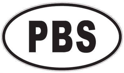 PBS - 3 Letter Initials Oval Sticker