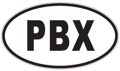 PBX - 3 Letter Initials Oval Sticker